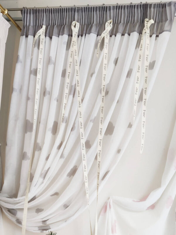 Κουρτίνα Παιδική Γάζα Συννεφάκια - Αστεράκια