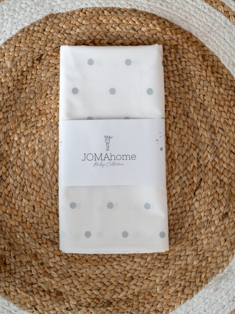 -Σεντόνι Μεμονωμένο Silver Dots Κούνιας 115*180