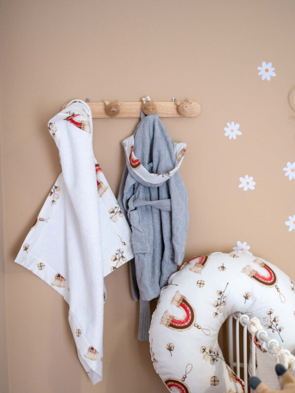 Κάπα Μπουρνουζάκι Γκρι Macrame