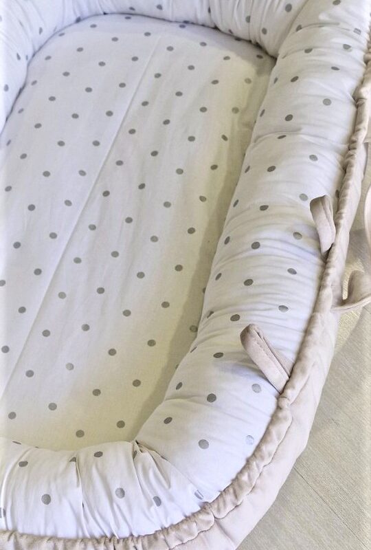 -Φωλίτσα Γκρι Silver Dots