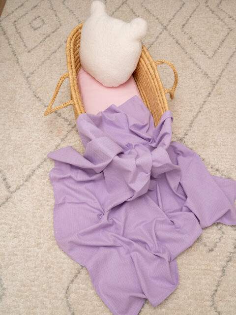 Πικέ Κουβέρτα Waffle Λιλά