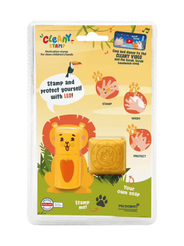 COLOP Arts & Crafts Cleany Stamp Παιδική Σφραγίδα & Σαπούνι Leo