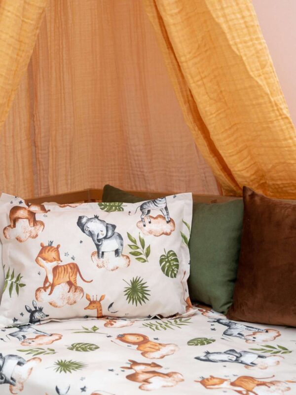 -Σεντόνι Μεμονωμένο Jungle Μονό Λάστιχο 100*200 +30