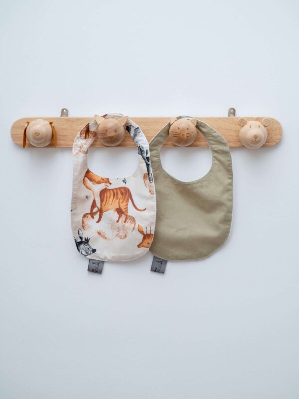 -Σετ Αδιάβροχες Χειροποίητες Σαλιάρες Jungle - Λαδί