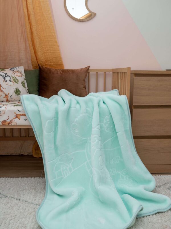 ΚΟΥΒΕΡΤΑ ΒΕΛΟΥΤΕ ΑΝΑΓΛΥΦΗ Sweet Bear 110X140 Mint