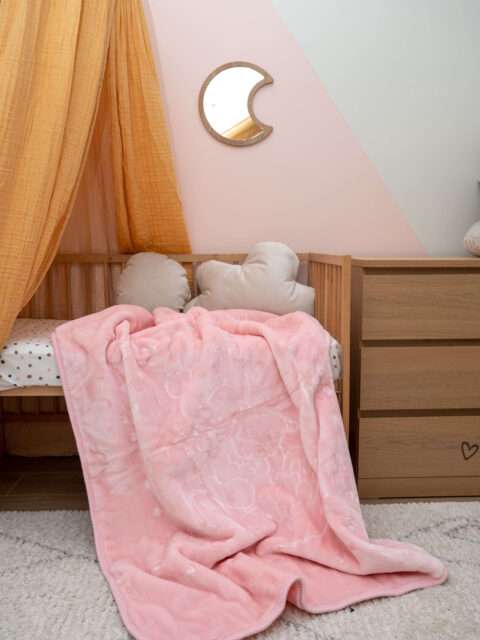 ΚΟΥΒΕΡΤΑ ΒΕΛΟΥΤΕ ΑΝΑΓΛΥΦΗ Sweet Bear 110X140 Pink