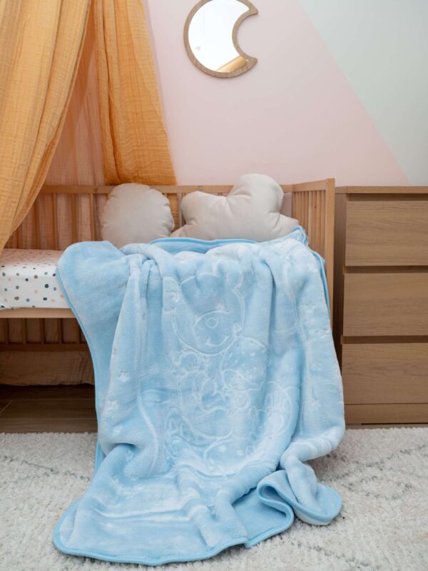 ΚΟΥΒΕΡΤΑ ΒΕΛΟΥΤΕ ΑΝΑΓΛΥΦΗ Sweet Bear 11 110X140 Baby Blue