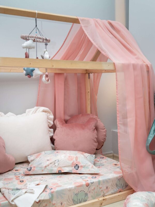 -Σάπιο Μηλο Βουαλ Κουνουπιέρα για κρεβάτι σπιτάκι 135*2.15cm (2τμχ.)