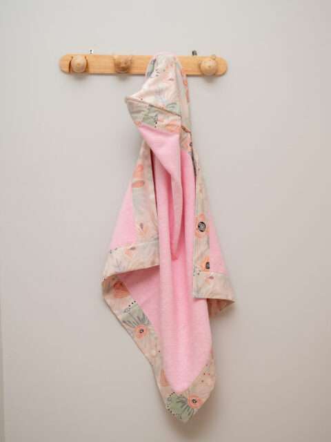 -Κάπα Μπουρνουζάκι Garden 80*80 pink