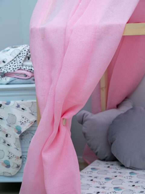 -Ροζ Barbie γάζα Κουνουπιέρα για κρεβάτι σπιτάκι 1,35*3,15 cm (2τμχ.)