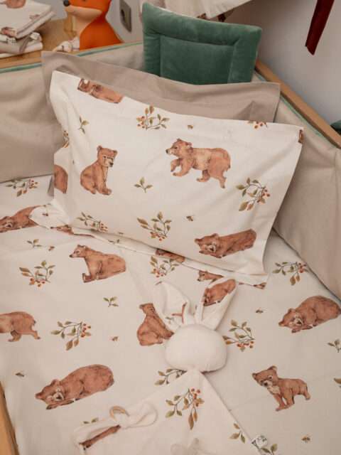 -Παπλωματοθήκη bEARY cUTE Κούνιας 115*150