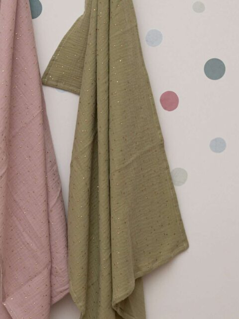 -Sparkle Muslin Φιστικί (pistachio)