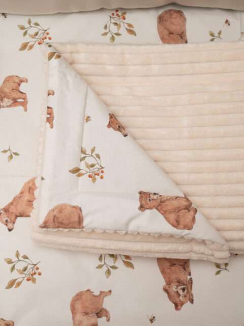 Κουβέρτα & μαξιλαράκι Fleece Beary Cute Εκρού 070*110 cm