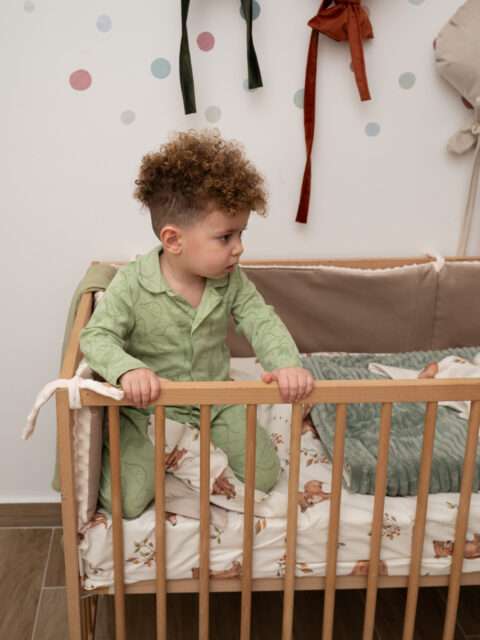 -Σεντόνι Μεμονωμένο Bear-y Cute Κούνιας λαστιχο 0,70χ1,15 cm.