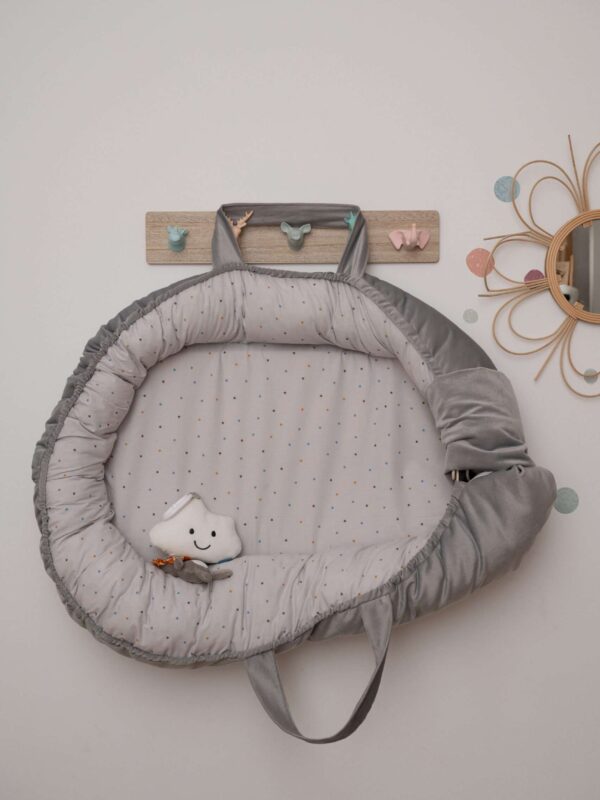 -Φωλίτσα Grey Sky Stars  Διπλής Οψης 70*105