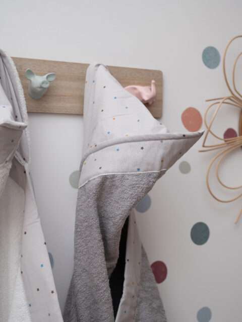 -Κάπα Μπουρνουζάκι Grey Stars 1,20*1,20 γκρι