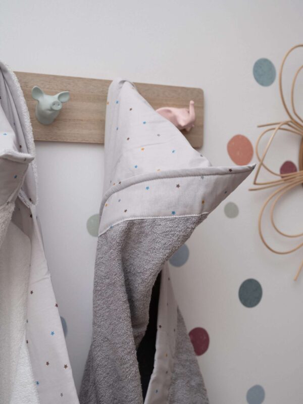 -Κάπα Μπουρνουζάκι Grey Stars 1,20*1,20 γκρι