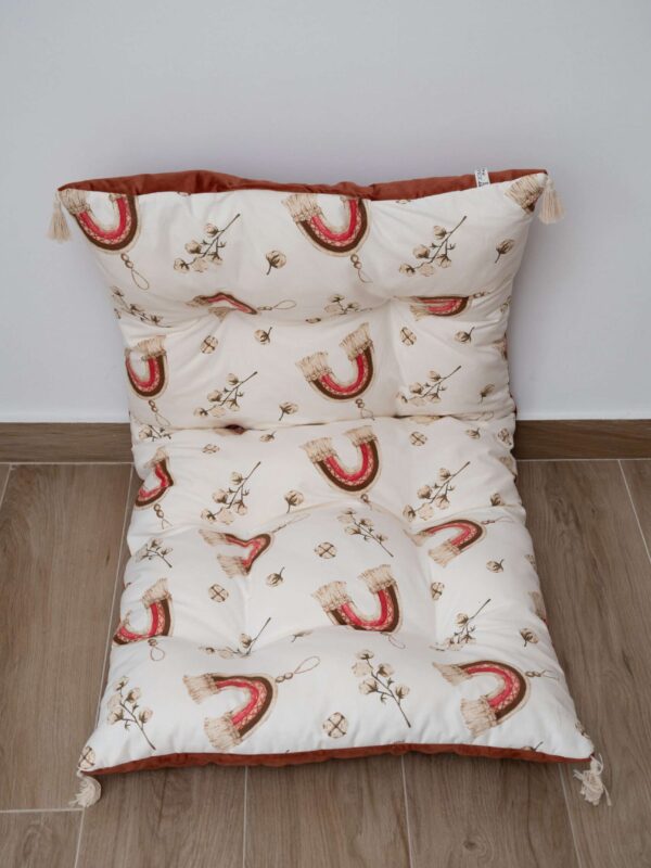 Μαξιλάρα Δαπέδου Ορθογώνια (125*60*7) Macrame - Cinammon