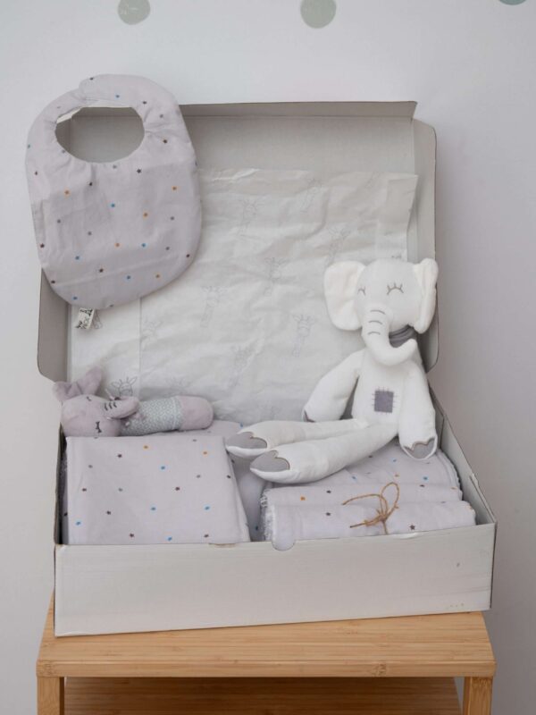 -Grey Stars Baby Gift Box Must Have