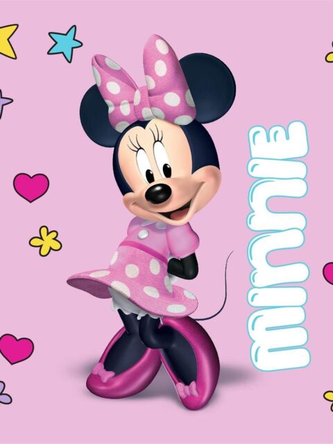 Λαβέτα Νηπιαγωγείου Disney Home Minnie 78 Pink 30X30 100% Polyester