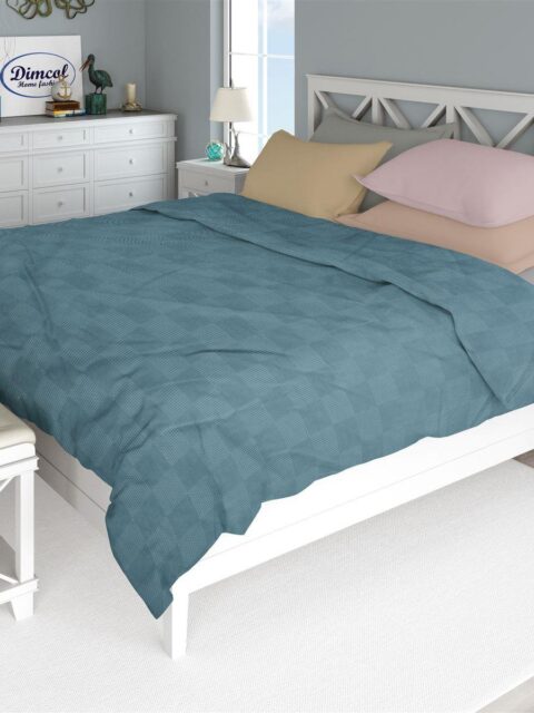 ΚΟΥΒΕΡΤΑ ΠΙΚΕ Μονόχρωμη 165X250 Πετρόλ 100% Cotton