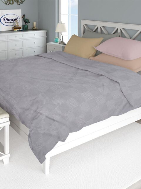 ΚΟΥΒΕΡΤΑ ΠΙΚΕ Μονόχρωμη 165X250 Γκρι 100% Cotton