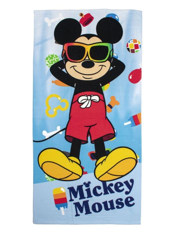 Πετσέτα Θαλάσσης Quick Dry Disney Home Mickey 01 70X140 Sky Blue 100% Microfiber