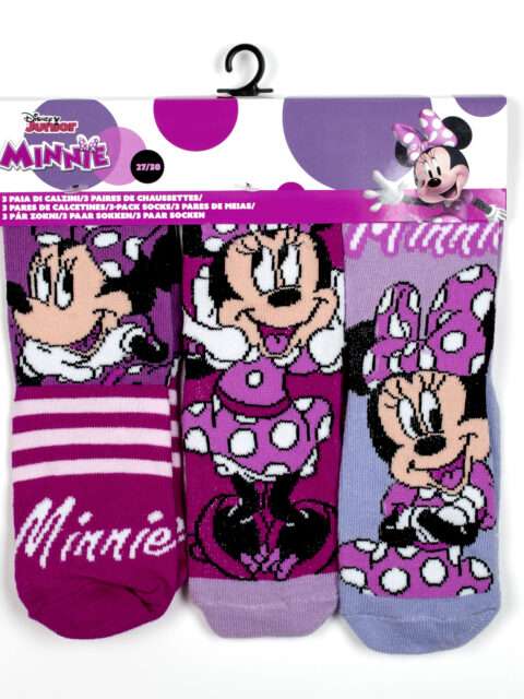 Παιδικές Κάλτσες Σετ 3 ζεύγη Minnie 45 pink
