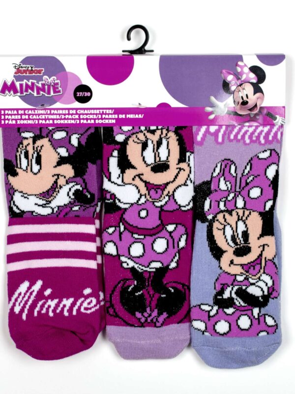 Παιδικές Κάλτσες Σετ 3 ζεύγη Minnie 45 pink