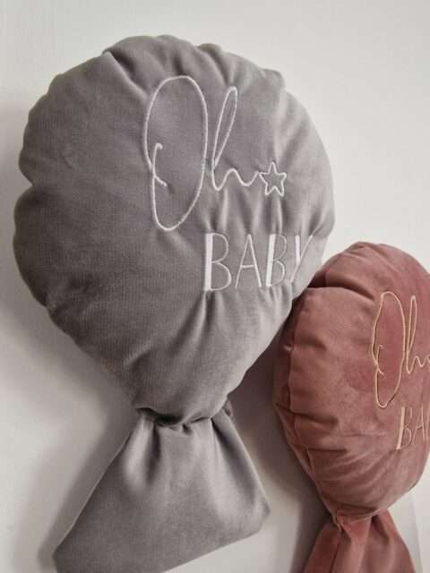 -Διακοσμητικό Τοίχου Balloon Grey ´´Oh Baby´´