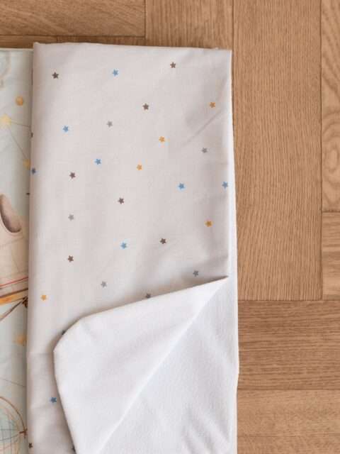 -Σελτεδάκι (1τεμ) αδιάβροχο 50*70 Grey Stars