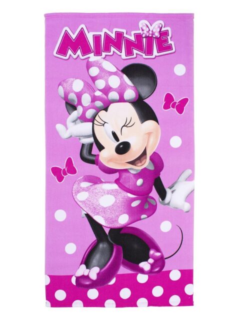 Πετσέτα Θαλάσσης Quick Dry Disney Home Minnie 28 70X140 Pink 100% Microfiber