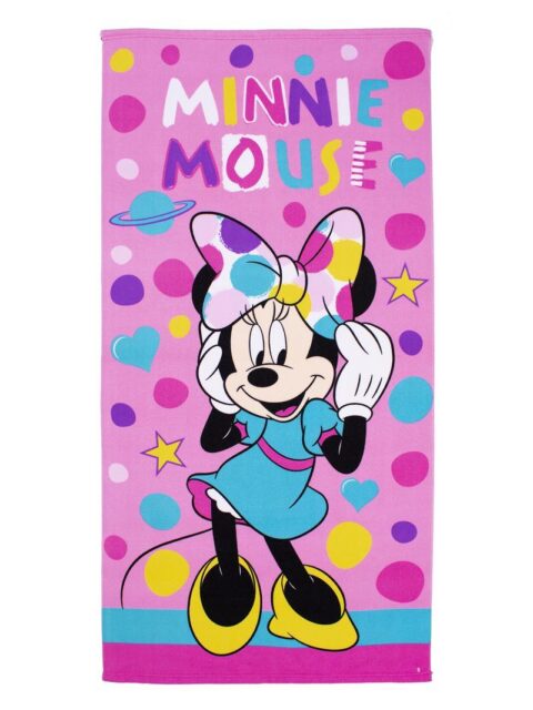 Πετσέτα Θαλάσσης Quick Dry Disney Home Minnie 94 70X140 Pink-Multi 100% Microfiber