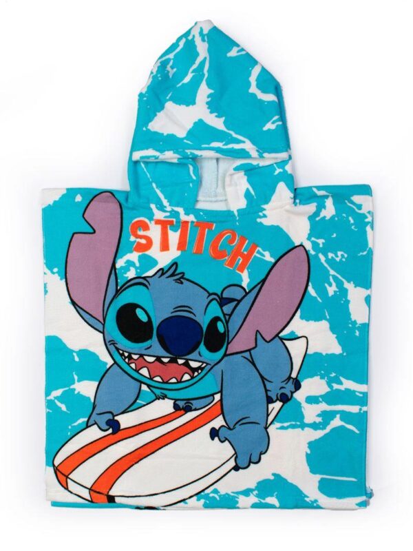 Πόντσο Θαλάσσης Quick Dry Disney Home Lilo & Stitch 30 50X100 Sky Blue 100% Microfiber