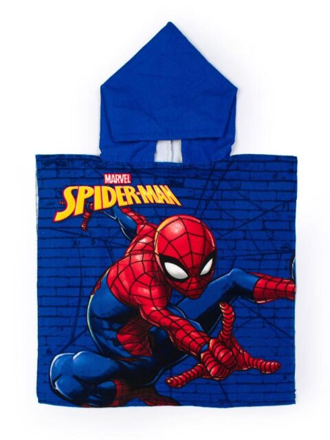 Πόντσο Θαλάσσης Quick Dry Marvel Spider-Man 04 50X100 Blue 100% Microfiber