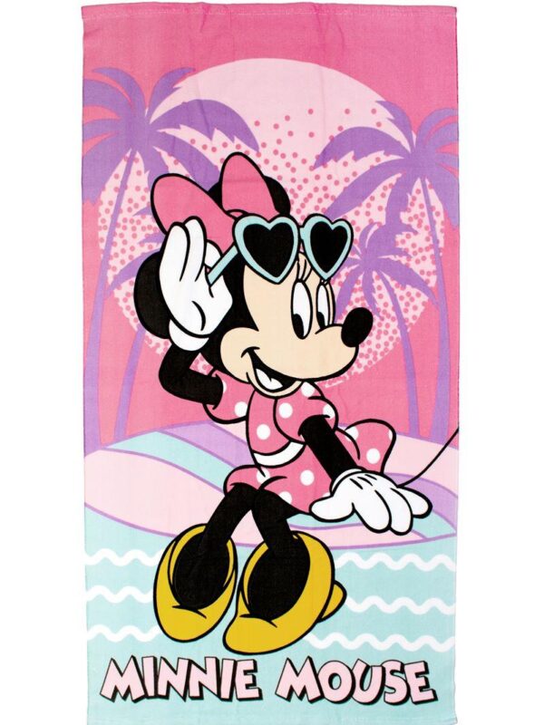 Πετσέτα Θαλάσσης Quick Dry Disney Home Minnie 72 70X140 Coral 100% Microfiber
