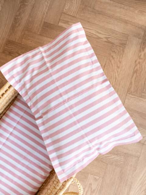 -Μαξιλαροθήκη Ριγέ Σάπιο Μήλο Κούνιας 30*40