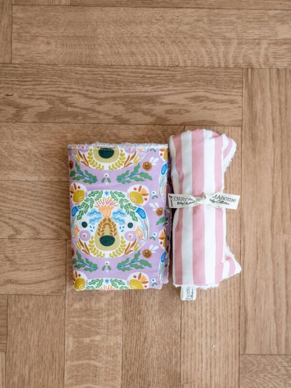 -Σετ Πετσετάκια Peace and Love -Ριγέ Σάπιο Μήλο