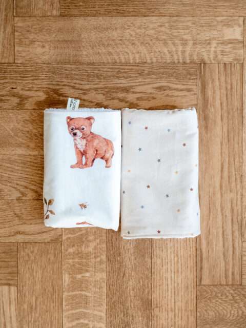 -Σετ Πετσετάκια Beary Cute -Grey Stars