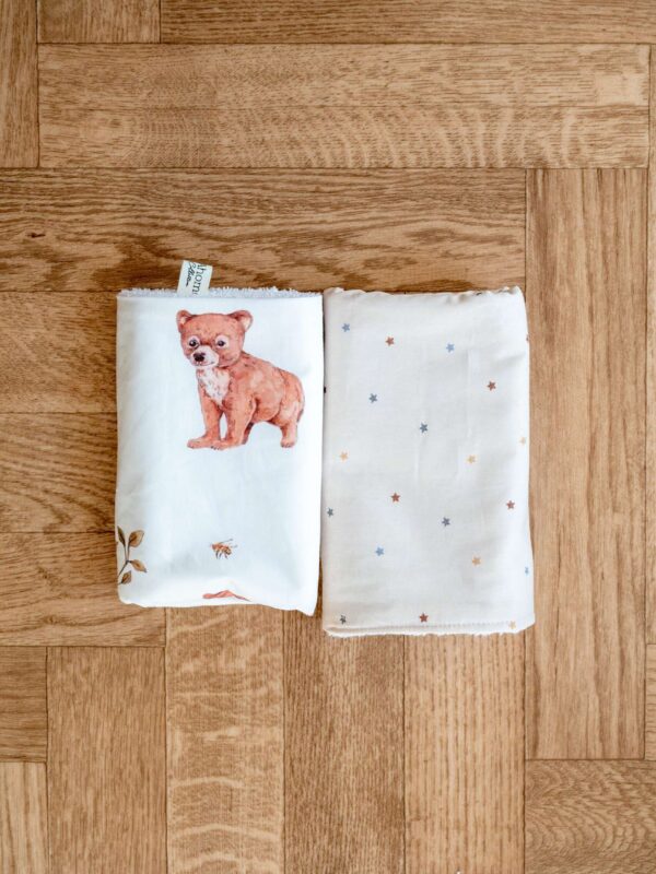 -Σετ Πετσετάκια Beary Cute -Grey Stars