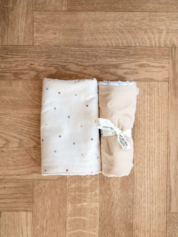 -Σετ Πετσετάκια BEige-Grey Stars