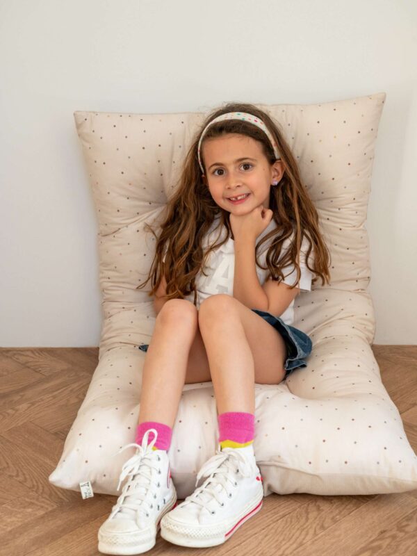 -Μαξιλάρα Δαπέδου Ορθογώνια (125*60*7)Beige Stars