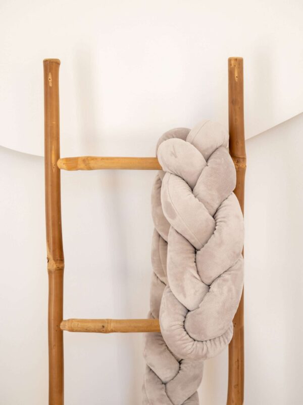 -Πάντα Πλεξούδα Velvet Light Grey