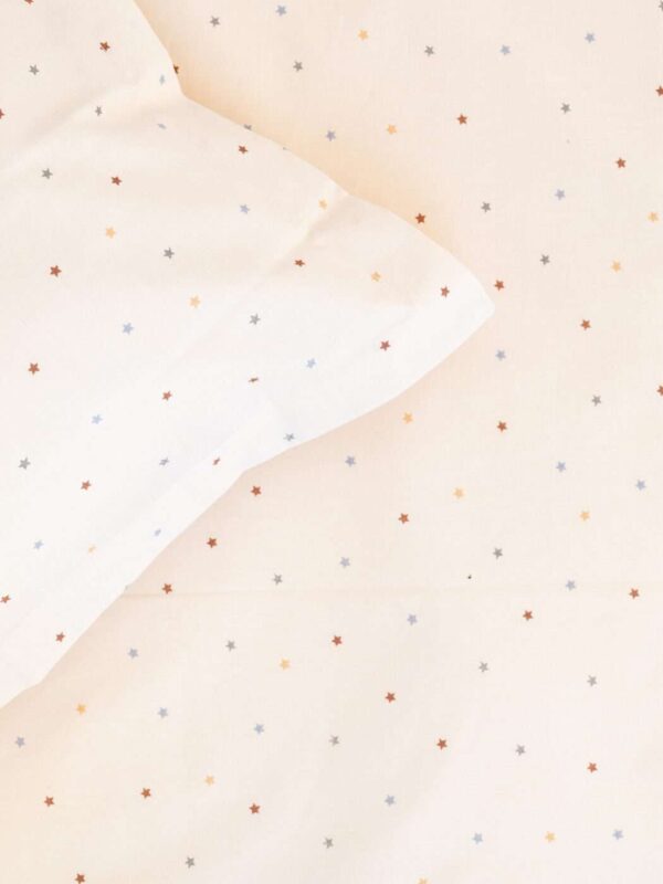 -Σεντόνι Μεμονωμένο Beige Stars Κούνιας Λάστιχο 115*180