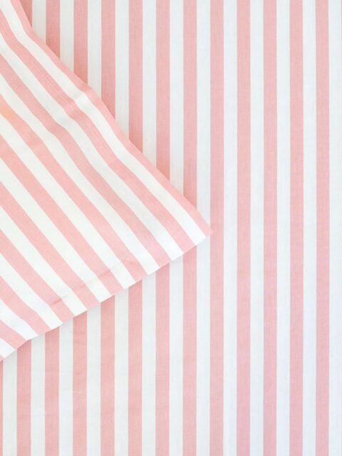 --Σετ Σεντόνια Ριγέ Σάπιο Μήλο Kούνιας (2τεμ.)