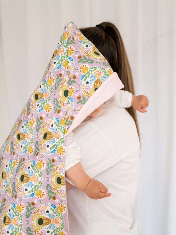 Κουβερτούλα Εξόδου Peace and Love με ροζ