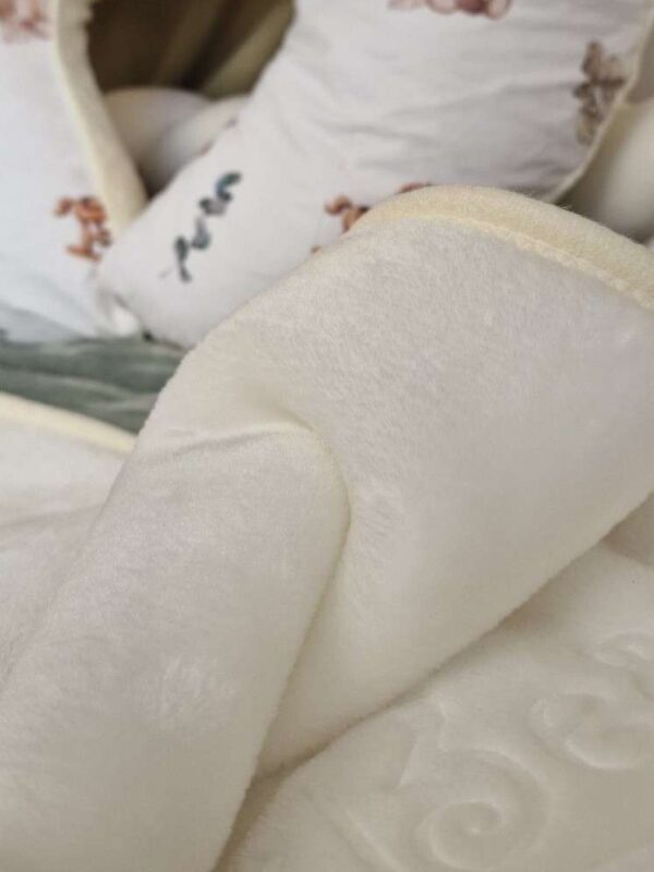 ΚΟΥΒΕΡΤΑ ΒΕΛΟΥΤΕ ΑΝΑΓΛΥΦΗ Sweet Bear 110X140 Ecru