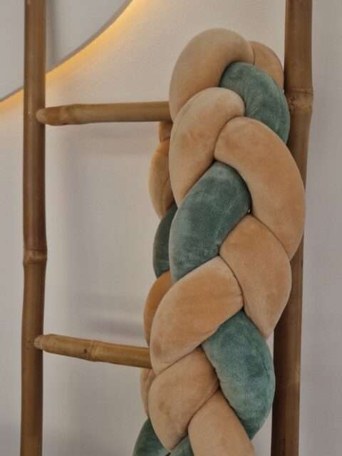 -Πάντα Πλεξούδα Velvet Beige- Ευκάλυπτος