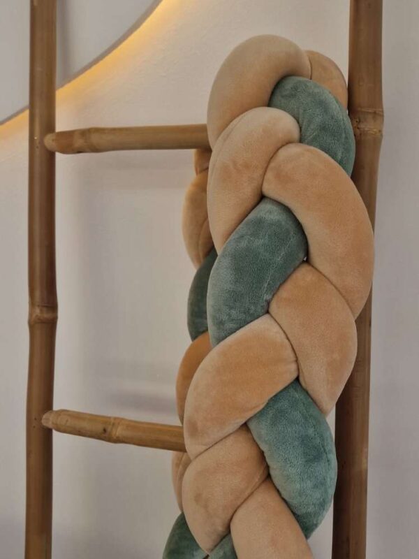 -Πάντα Πλεξούδα Velvet Beige- Ευκάλυπτος