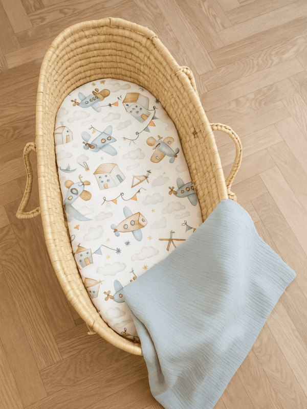 -Σεντόνι Μεμονωμένο Λίκνου Up in the sky 070*110 Λάστιχο